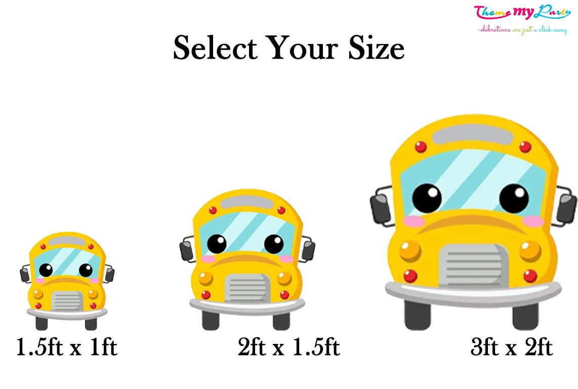 Wheel On The Bus Theme Birthday Party Cutout
