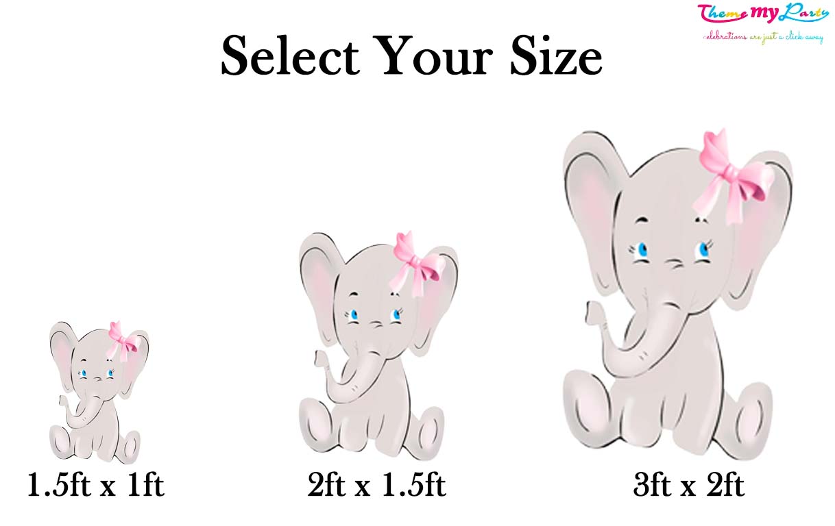Baby Elephant Theme Birthday Party Cutout