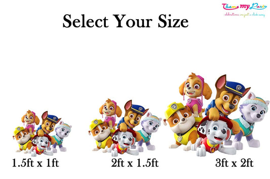 Paw Patrol Theme Birthday Party Cutout