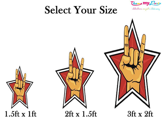 Rockstar Theme Birthday Party Cutout