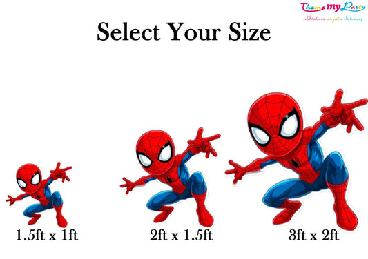 Spiderman Theme Birthday Party Cutout