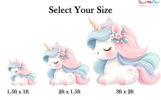 Unicorn Theme Birthday Party Cutout
