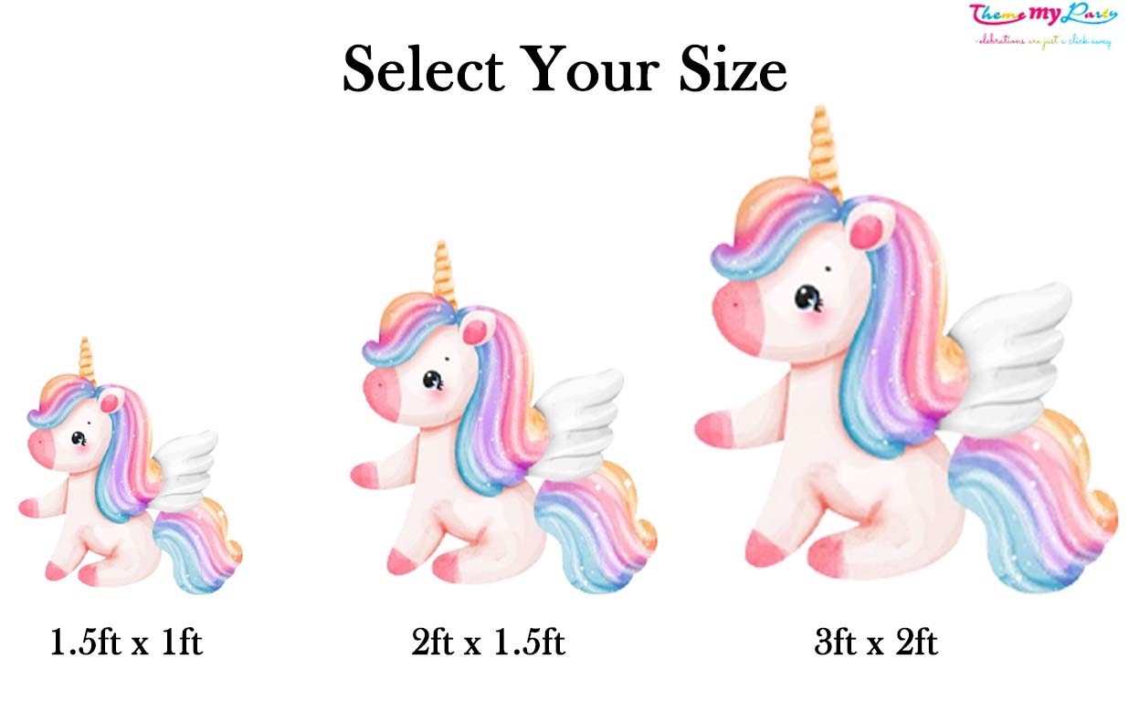 Unicorn Theme Birthday Party Cutout