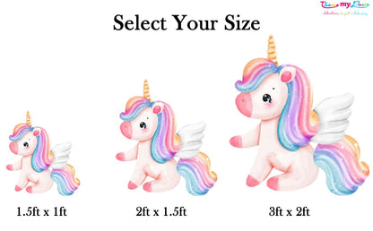 Unicorn Theme Birthday Party Cutout