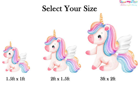 Unicorn Theme Birthday Party Cutout