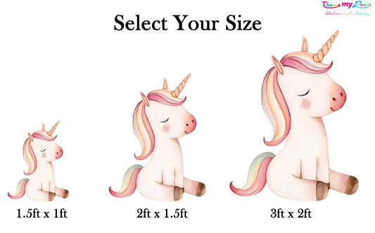 Unicorn Theme Birthday Party Cutout