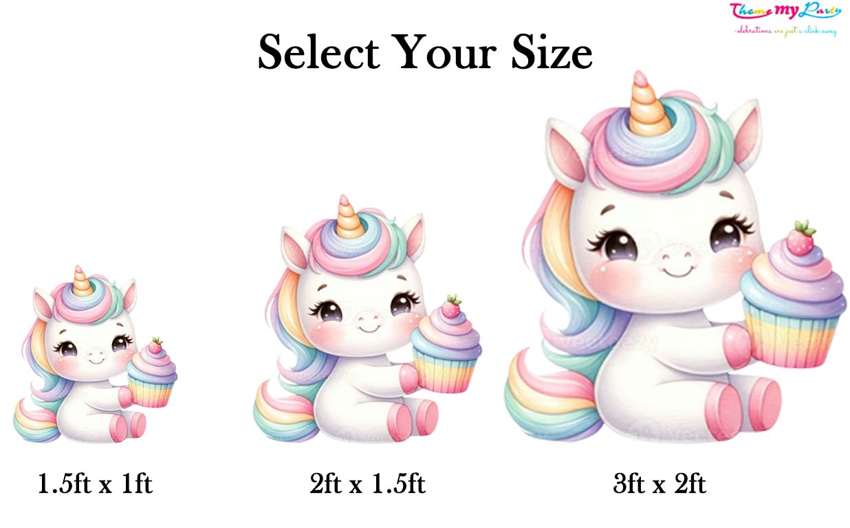 Unicorn Theme Birthday Party Cutout