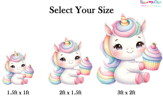 Unicorn Theme Birthday Party Cutout