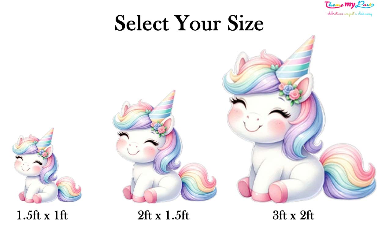 Unicorn Theme Birthday Party Cutout