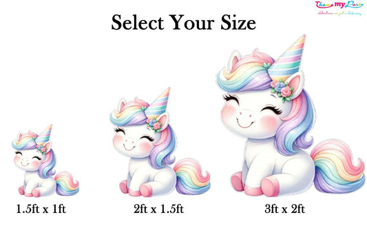Unicorn Theme Birthday Party Cutout