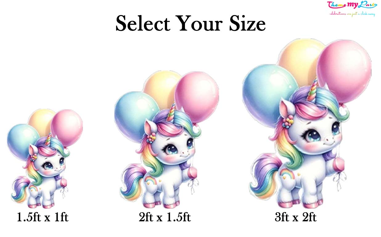 Unicorn Theme Birthday Party Cutout
