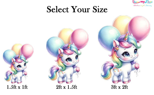 Unicorn Theme Birthday Party Cutout
