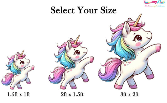 Unicorn Theme Birthday Party Cutout