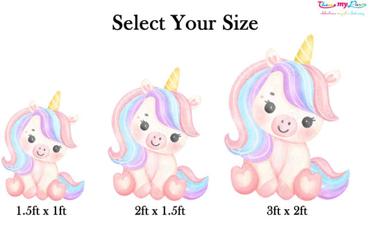 Unicorn Theme Birthday Party Cutout