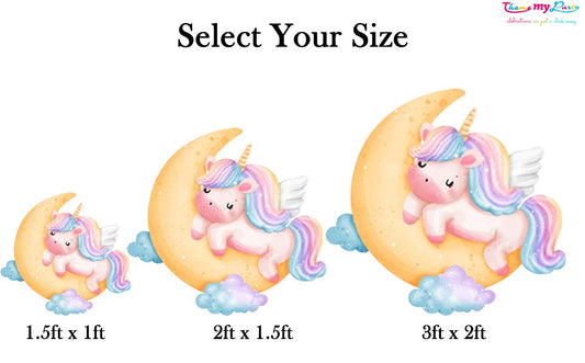 Unicorn Theme Birthday Party Cutout