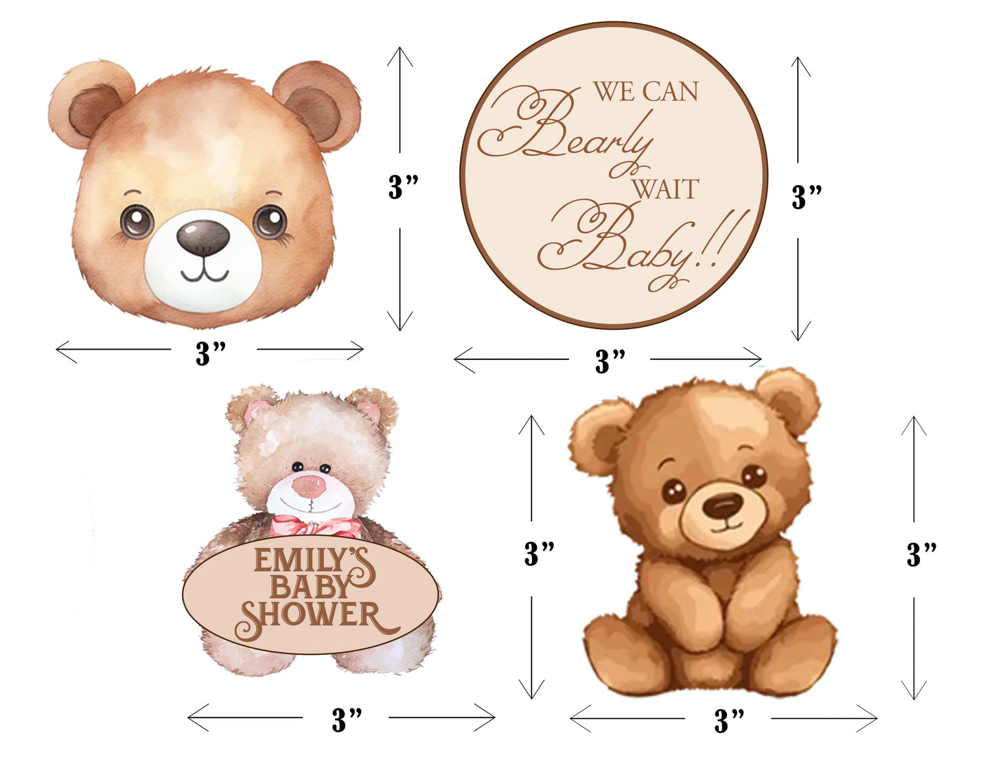 We Can Bearly Wait Party Paper Decorative Straws
