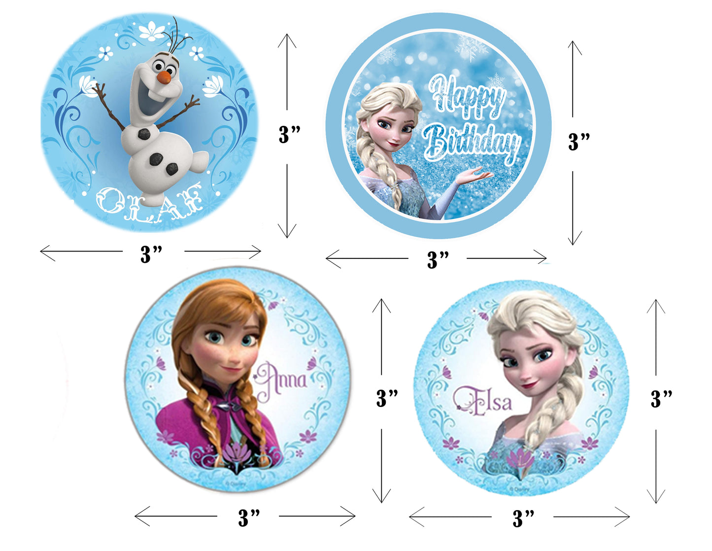 Frozen Theme Birthday Party Straws