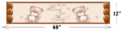 We Can Bearly Wait Baby Shower Long Banner for Decoration
