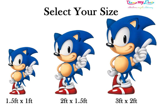 Sonic Theme Birthday Party Cutout