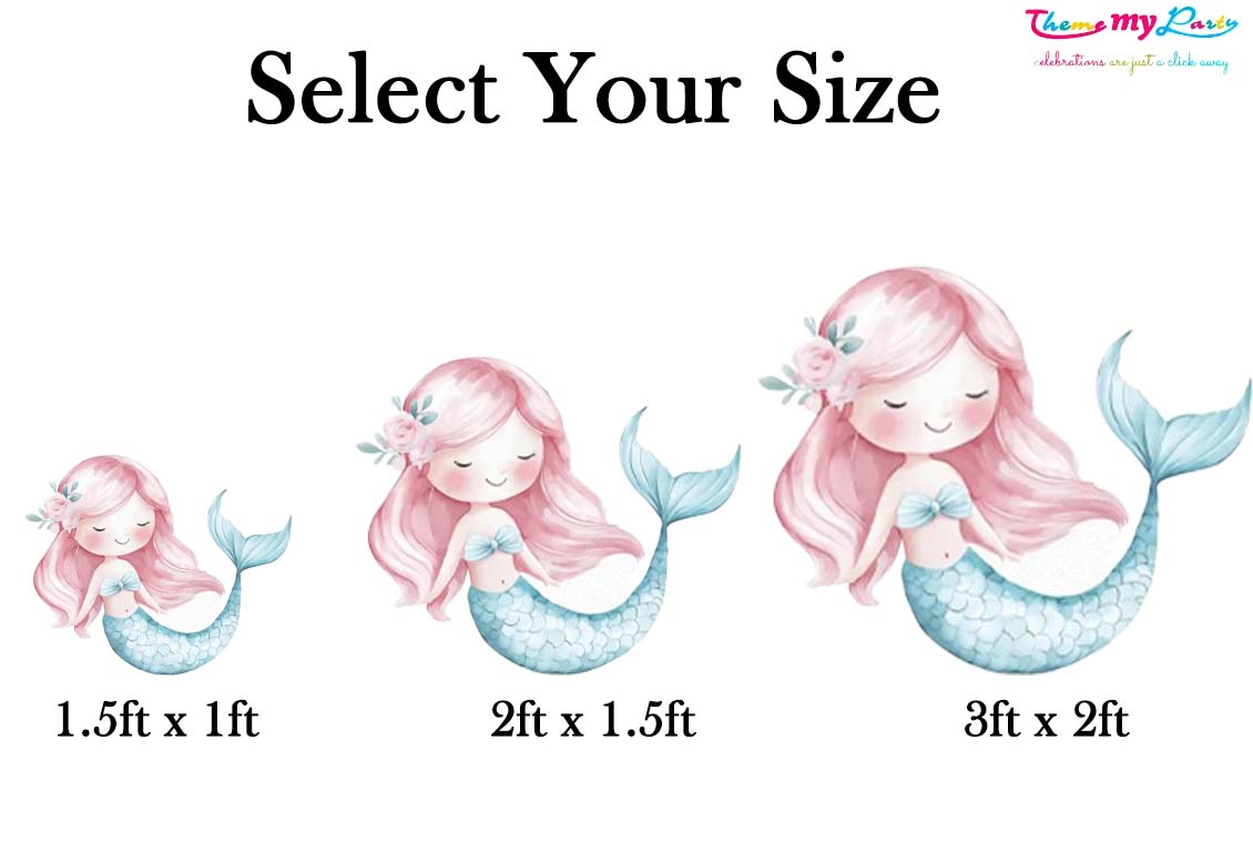 Mermaid Theme Birthday Party Cutout