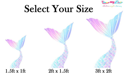 Mermaid Theme Birthday Party Cutout