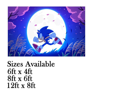 Sonic Theme Birthday Cake Table Cover