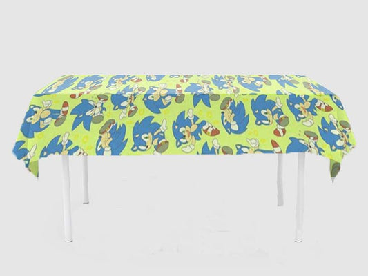 Sonic Theme Birthday Cake Table Cover