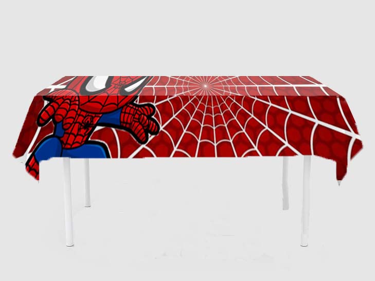 Spiderman Theme Birthday Cake Table Cover