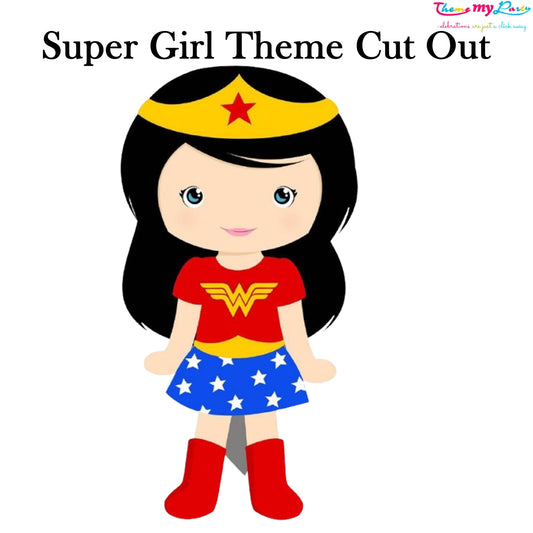 Super Girl Theme Birthday Party Cutout