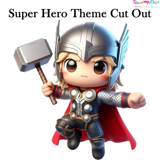 Super Hero Theme Birthday Party Cutout