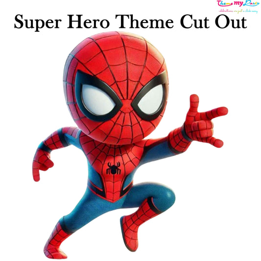 Super Hero Theme Birthday Party Cutout