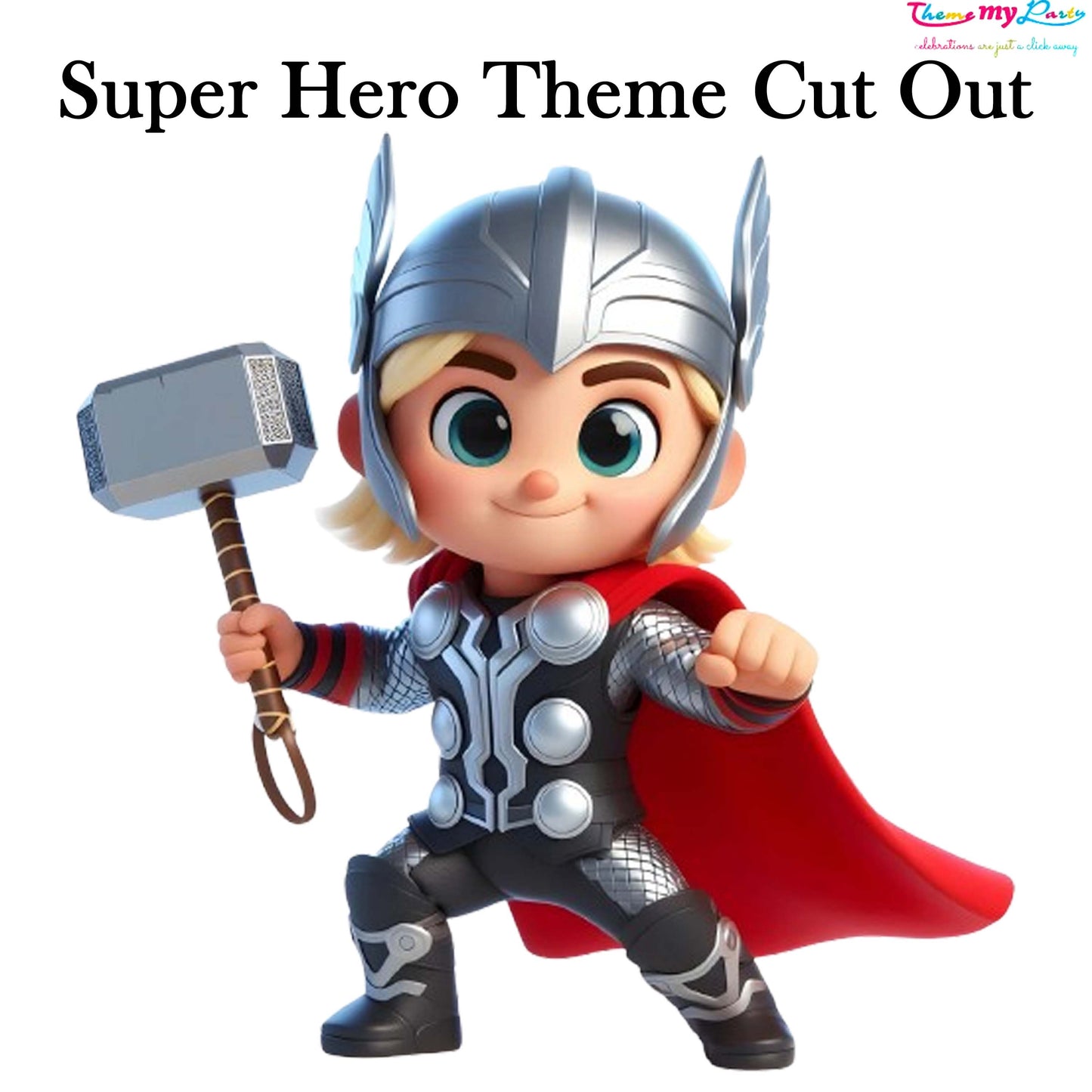 Super Hero Theme Birthday Party Cutout