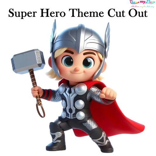 Super Hero Theme Birthday Party Cutout