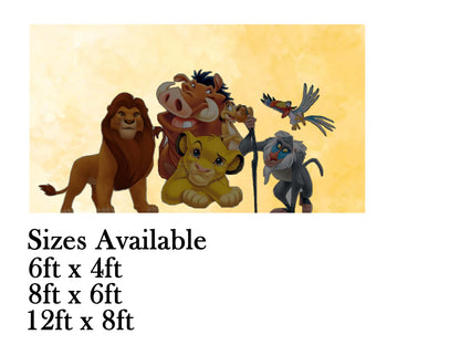 Lion Kind Theme Birthday Cake Table Cover