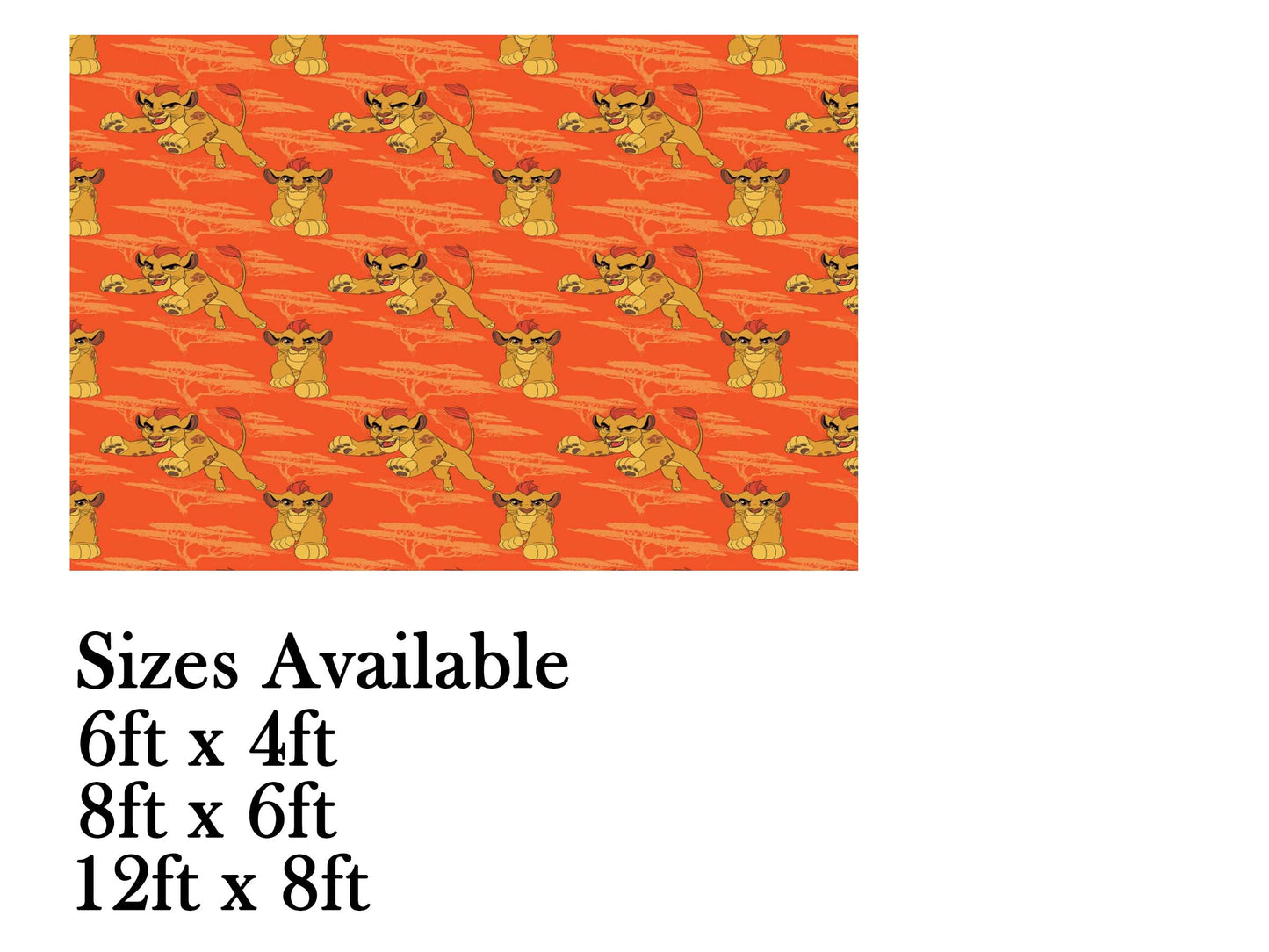 Lion Kind Theme Birthday Cake Table Cover
