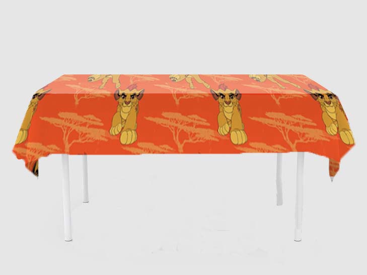 Lion Kind Theme Birthday Cake Table Cover