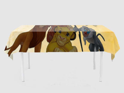 Lion Kind Theme Birthday Cake Table Cover