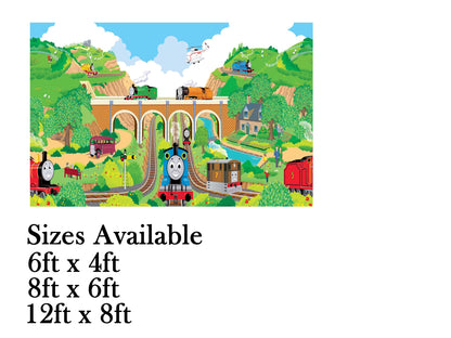 Thomas & His Friends Theme Birthday Cake Table Cover