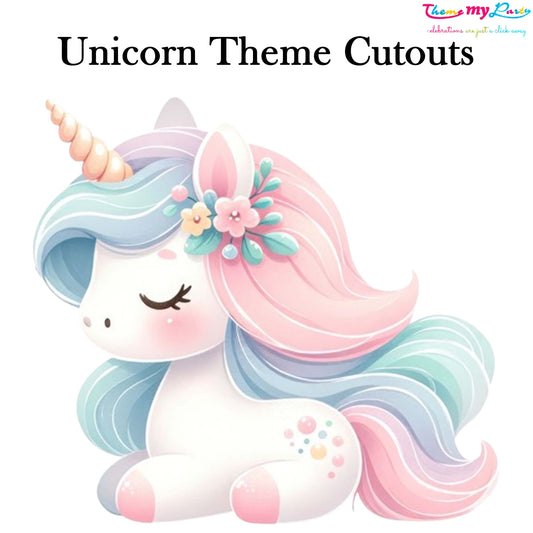 Unicorn Theme Birthday Party Cutout