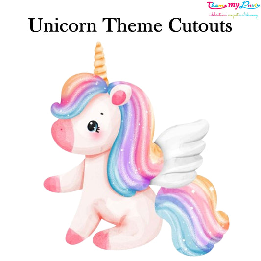 Unicorn Theme Birthday Party Cutout