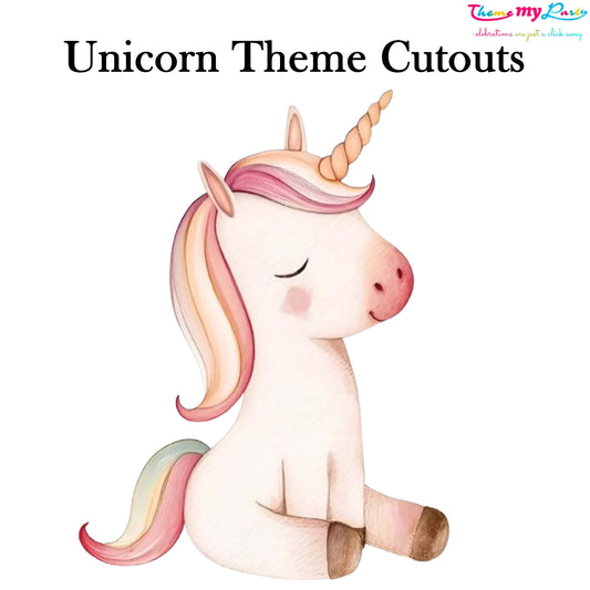 Unicorn Theme Birthday Party Cutout