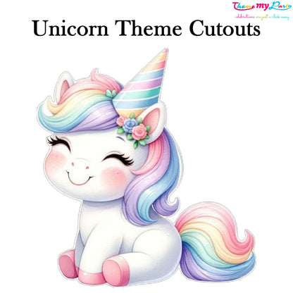 Unicorn Theme Birthday Party Cutout