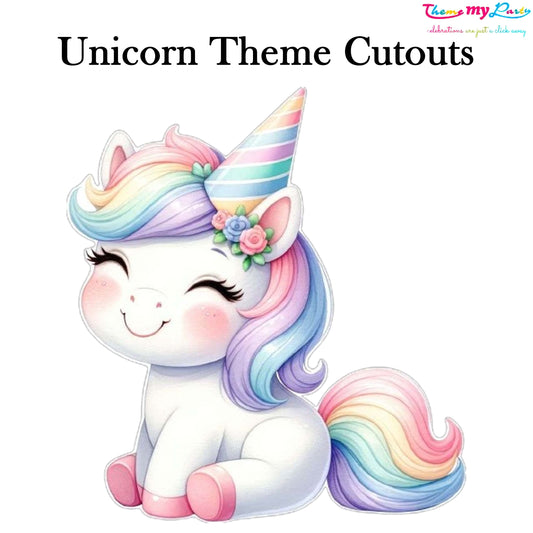 Unicorn Theme Birthday Party Cutout