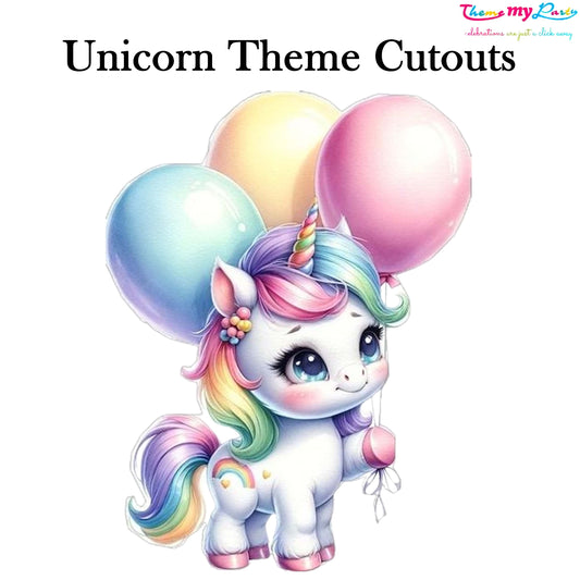 Unicorn Theme Birthday Party Cutout
