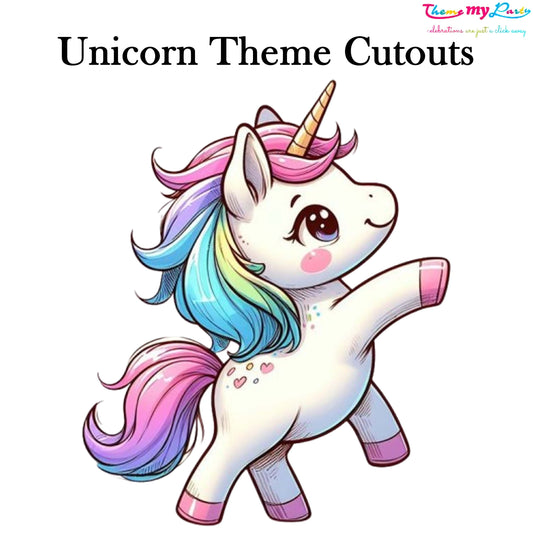 Unicorn Theme Birthday Party Cutout