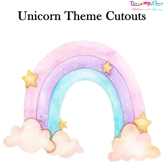 Unicorn Theme Birthday Party Cutout