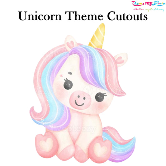 Unicorn Theme Birthday Party Cutout