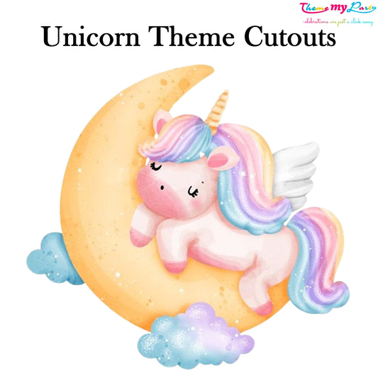 Unicorn Theme Birthday Party Cutout