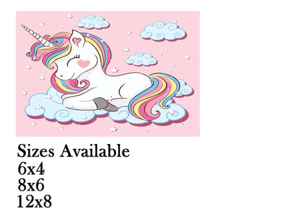 Unicorn Theme Birthday Cake Table Cover