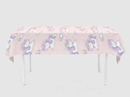 Unicorn Theme Birthday Cake Table Cover